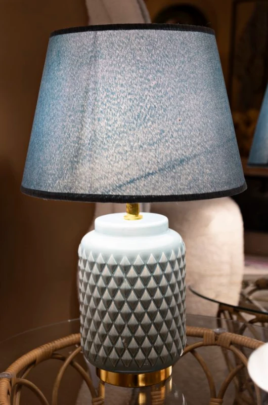 Mauro Ferretti  Lampă De Masa Pătrat Turcoaz cm Ø 28X44