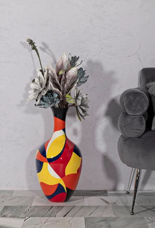 Mauro Ferretti Vază Cu Linii Geoemtrice cm Ø 29X59