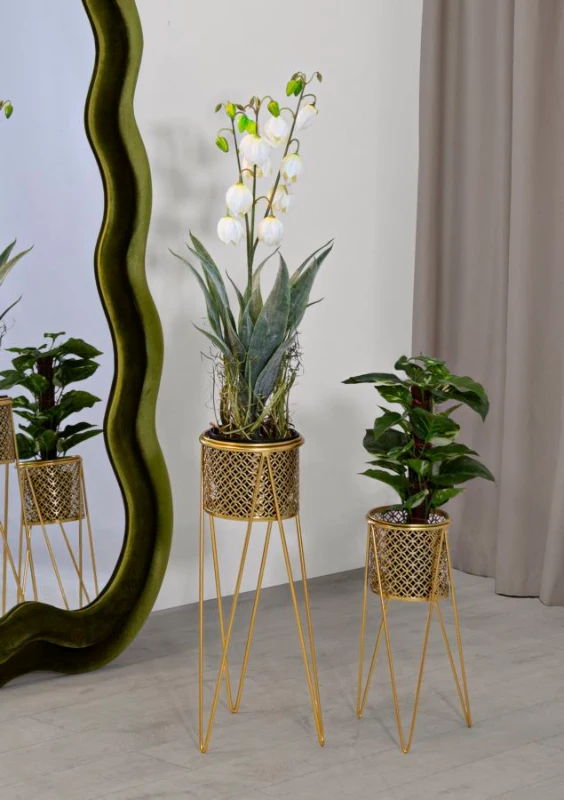 Mauro Ferretti  Suport Vaza Nat Set 2 Buc cm 21X20X46-18X18X32