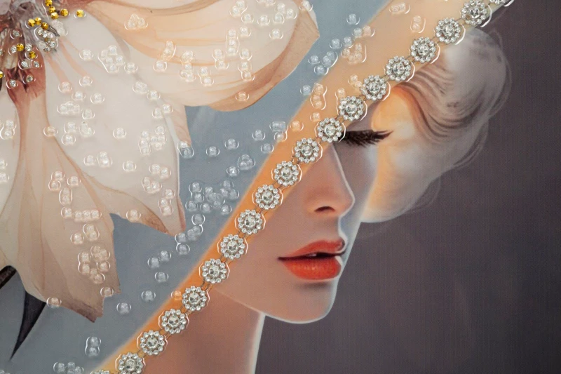 Mauro Ferretti Pictura Pe Pânza Lacuita Pălăria Wien -A- Cu Cadru cm 62X4X92