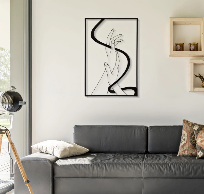 Mauro Ferretti Panou De Perete Fier Maini cm 60X1X90