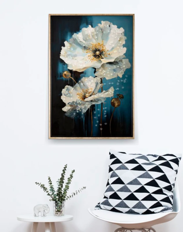 Mauro Ferretti Pictura De Perete Lăcut Cu Rama Albastru cm 42X3,5X62