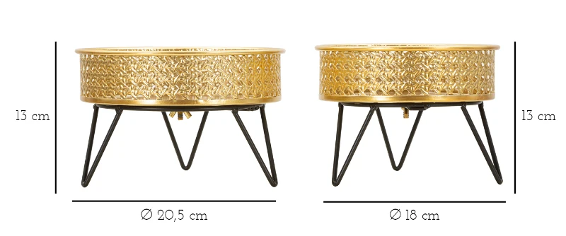 Mauro Ferretti Suport Vaza Bossy Set 2 Buc cm Ø 20,5X13-18X13