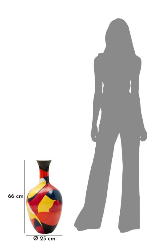 Mauro Ferretti Vază Cu Linii Geoemtrice cm Ø 29X59