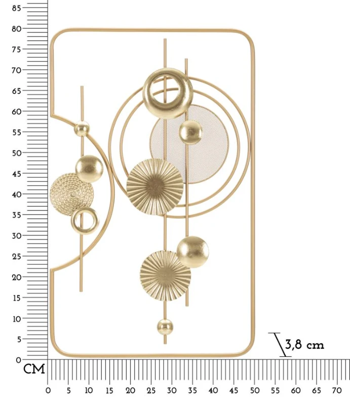 Mauro Ferretti Panou De Perete Fier Goldy cm 49,5X3,8X80