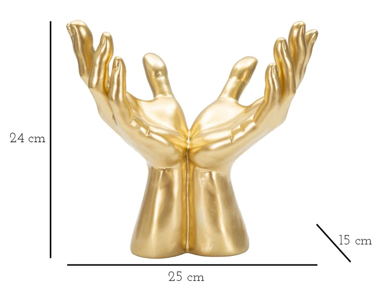 Mauro Ferretti Statueta Maini Pace cm 25X15X24