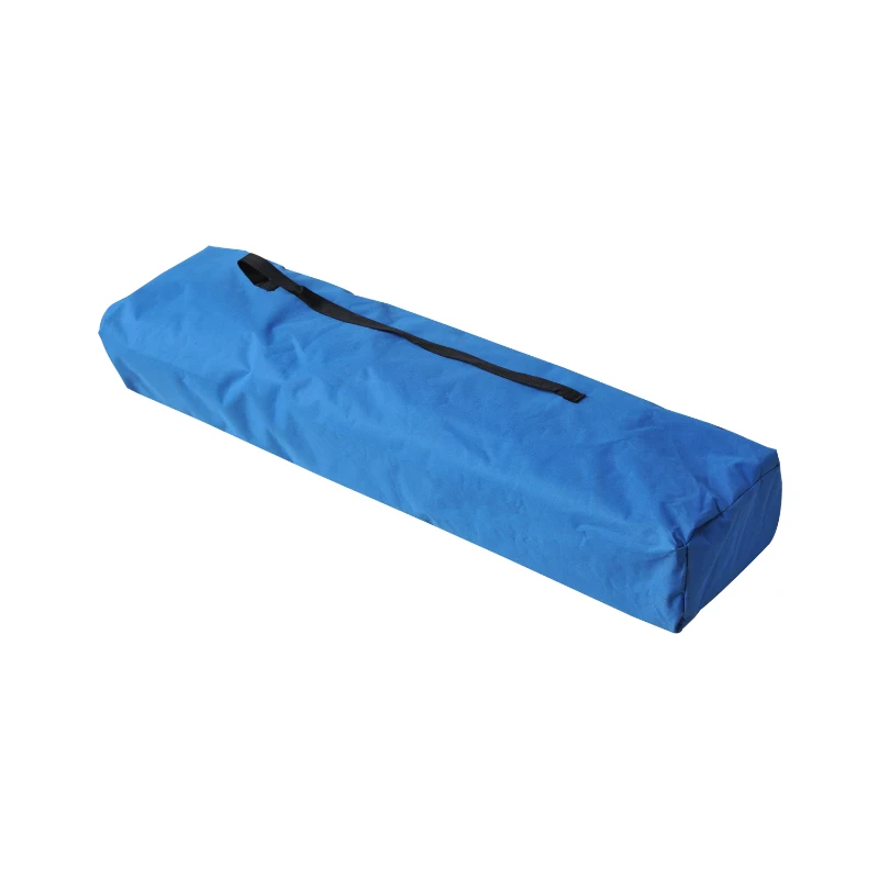 Outsunny Campingbett Klappbar für 2 Personen Feldbett Klappbett mit Tragetasche bis 136 kg belastbar Stahl Oxford Blau+Schwarz 193 x 125 x 40 cm