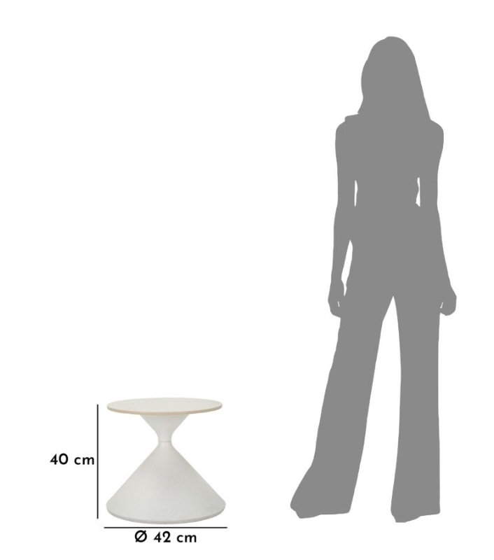 Mauro Ferretti Masa De Cafea Alba cm Ø 42X40