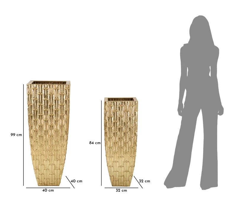 Mauro Ferretti Suport Vaze 2 Bucati cm 40X40X99-32X32X84