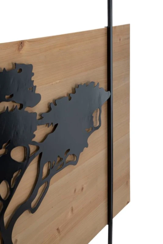 Mauro Ferretti  Set 3 Bucati Panouri De Perete Fier Si Lemn cm 204X2X80 (72X2X80-60X2X80)