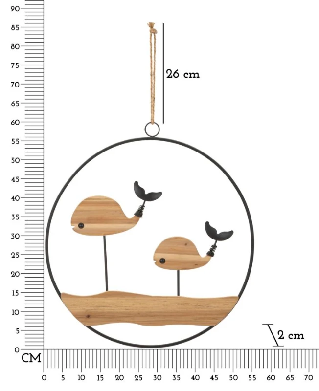 Mauro Ferretti Panou De Perete Balene cm 56X2X60
