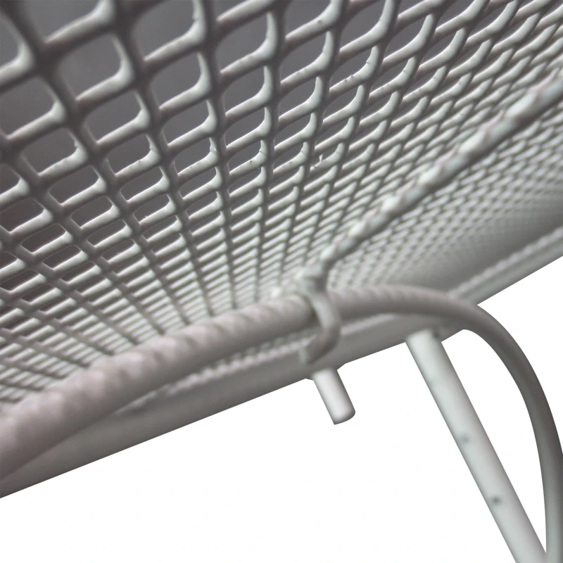 Outsunny Balkonhängetisch Gartentisch höhenverstellbar viereckig Terrasse Metall Weiß L60 x B56,5 x H45 cm