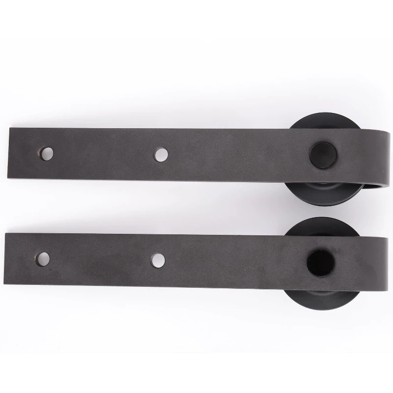 HOMCOM Kit de Instalação de Porta de Correr de madeira Guia de trilhos com parafusos carga 90kg Kit de acessórios de ferragens para portas deslizantes de madeira