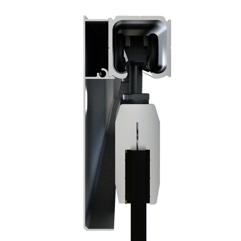 HOMCOM Porta de Correr de Vidro  Porta de Correr de Vidro com Trilho 102,5x205 cm Translúcida