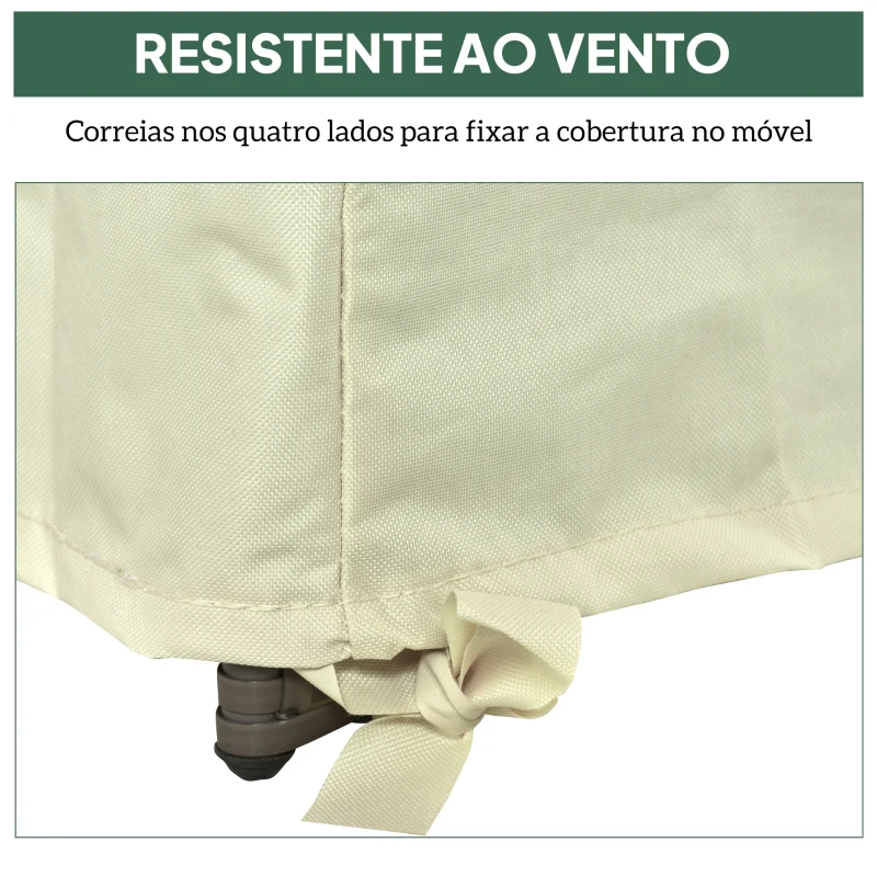 Outsunny Capa de Proteção para Cadeiras Cobertura de Móveis Cadeira Impermeável Exterior, Jardim Proteção contra Chuva e Sol 68x87x77 cm 600D Oxford Tecido