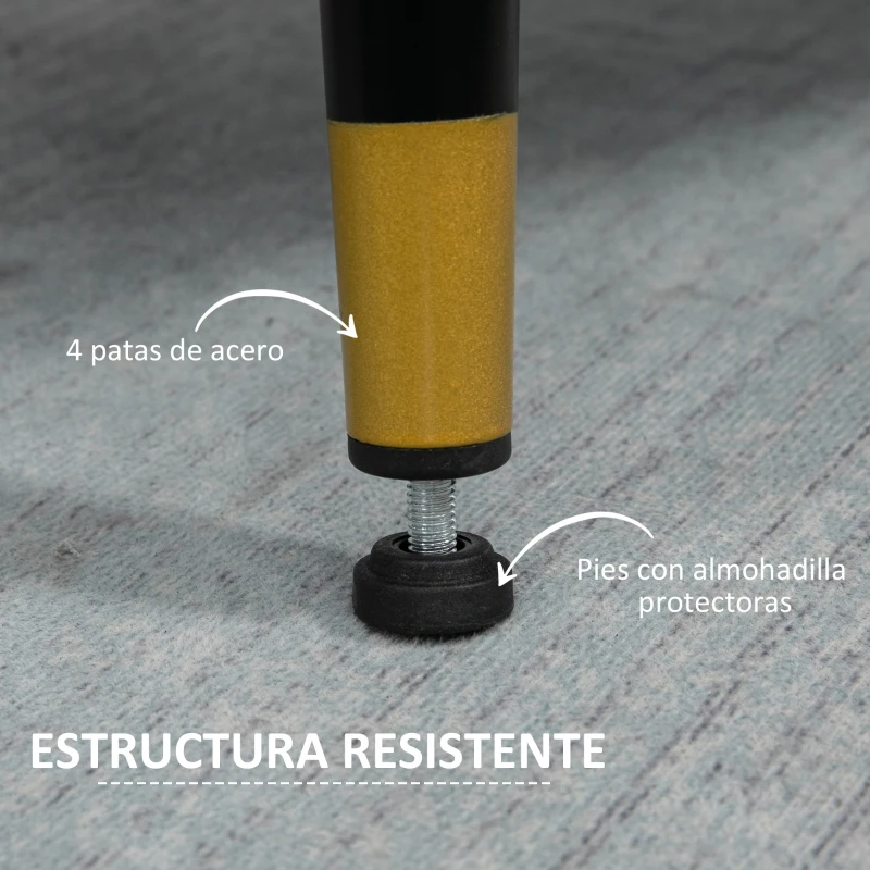 HOMCOM Sofá de Salón de 2 Plazas Moderno con 4 Cojines Reposabrazos y Patas de Acero Carga 240 kg 139x68x80 cm Azul