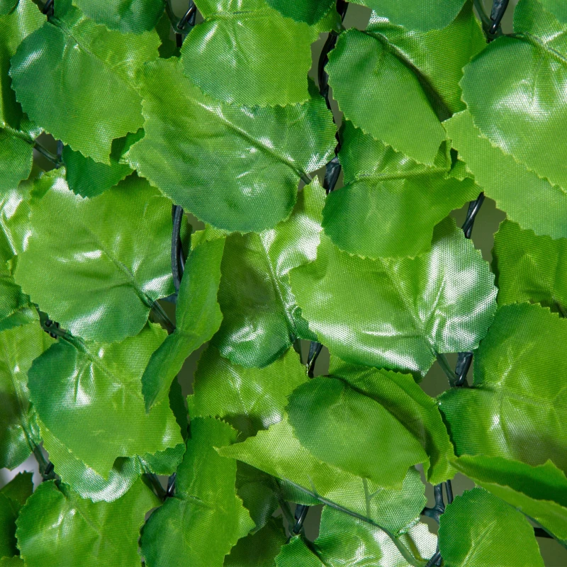 Outsunny Vedação Artificial em Rolo 3m Vedação de Privacidade para Balcão Jardim Exterior Planta Decorativa de Parede PE Verde