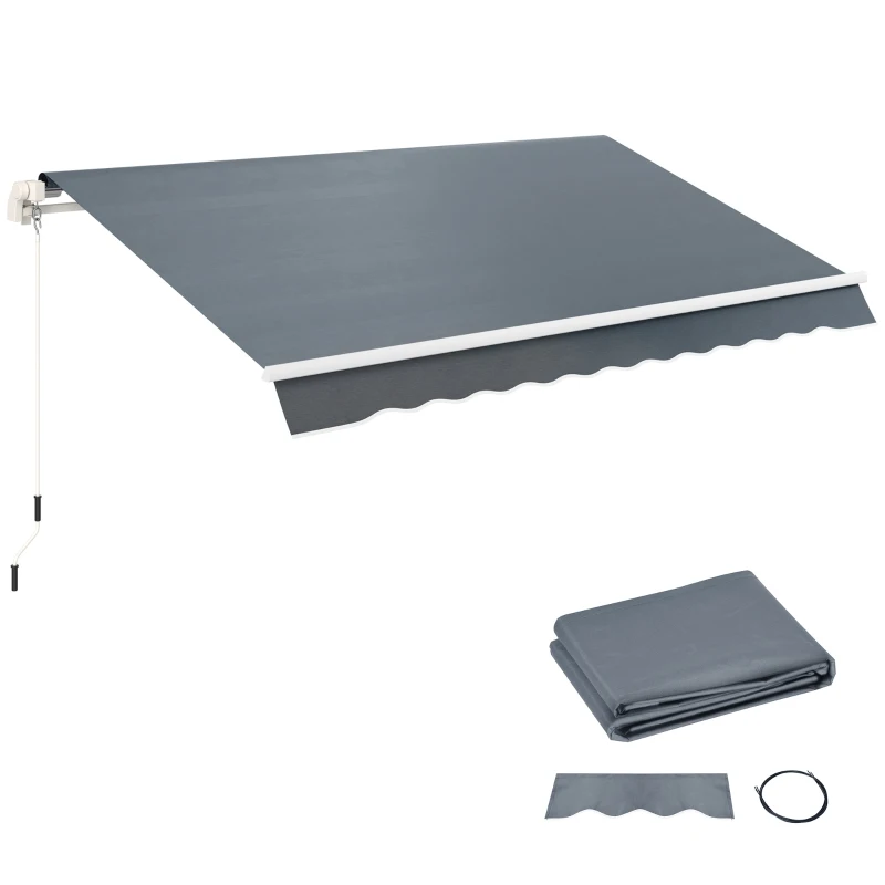 Outsunny Techo de Repuesto para Toldo 2,8x2,5 m con Protección UV 50+ Impermeable para Patio Terraza Jardín Gris