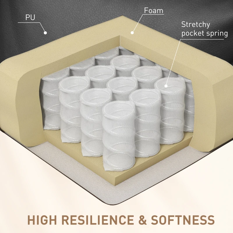 HOMCOM Recliner Chair, Recliner Massage Rocker Chair with 360° Rotate, 165° Reclining Function, Adjustable Footrest, Swivel Armchair Single Sofa for Living Room with Drink Holders, Side Pockets, Black