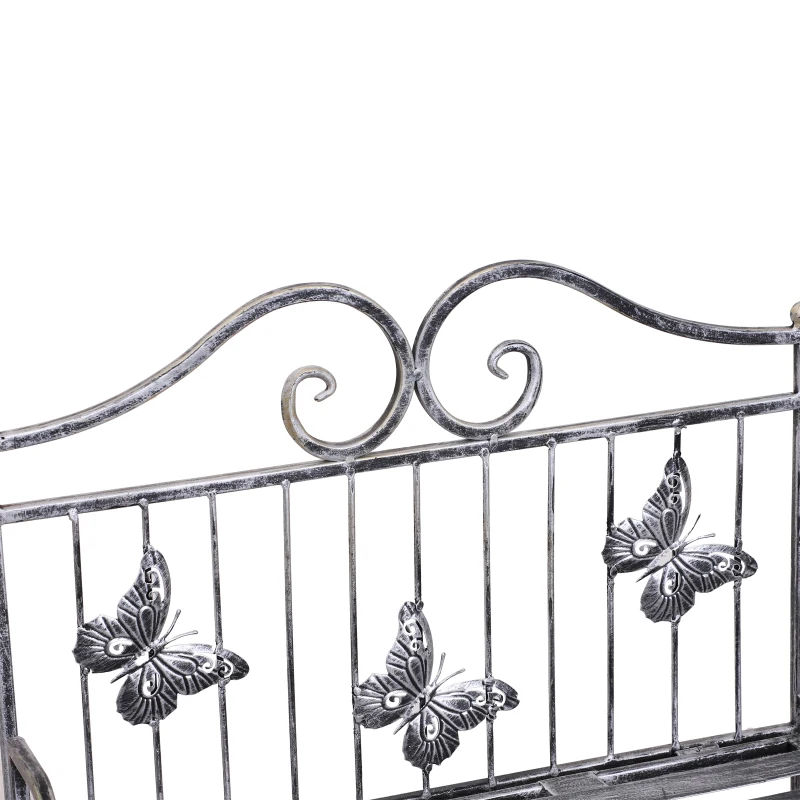 Outsunny 3 Tier Plant Stand Indoor Outdoor, Metal Plant Shelf Flower Display Rack for Potted Plants Garden Balcony Decor, 44 x 25 x 96 cm