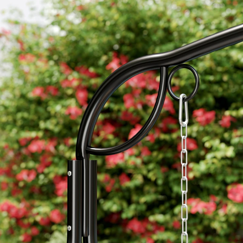 Outsunny Soporte para Columpio de Metal Estructura Resistente con Patas en A para Exterior 172x126x170 cm Acabado en Bronce