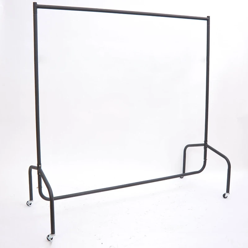 HOMCOM Charriot com Rodas 150x60x170 cm Organizador de Roupas com Rodas para Dormitório Entrada Corredor Preto