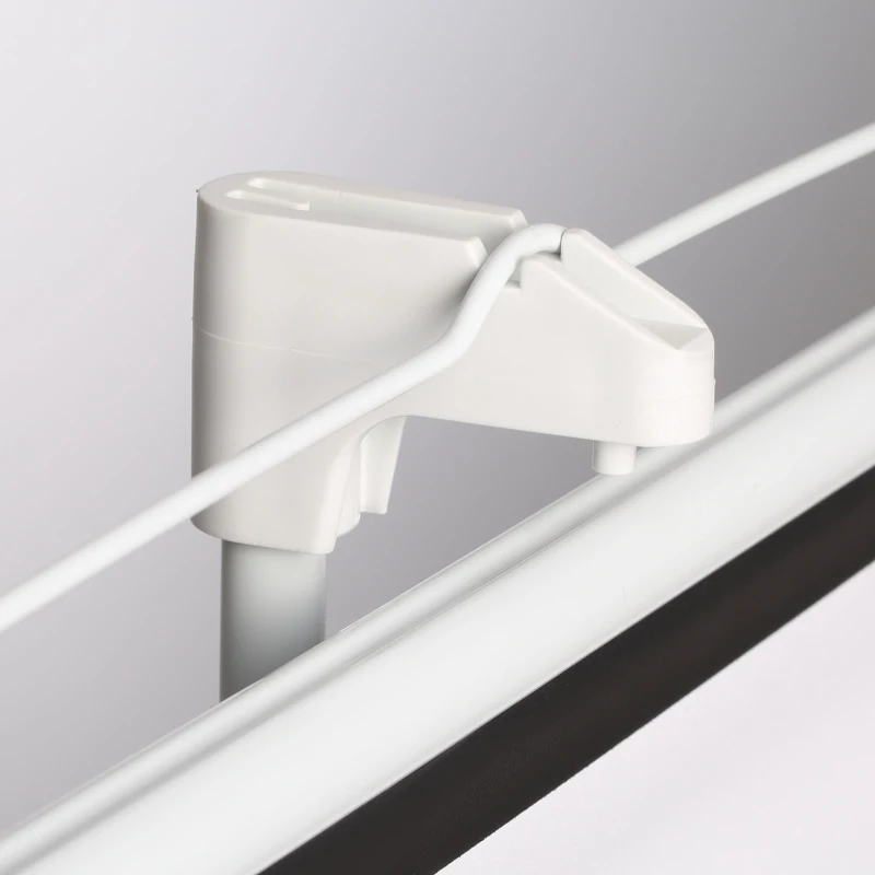 HOMCOM Tela de Projeção Dobrável 84 Polegadas Formato 4:3 com Altura Ajustável para Cinema em Casa Apresentações 180x203 cm Branco