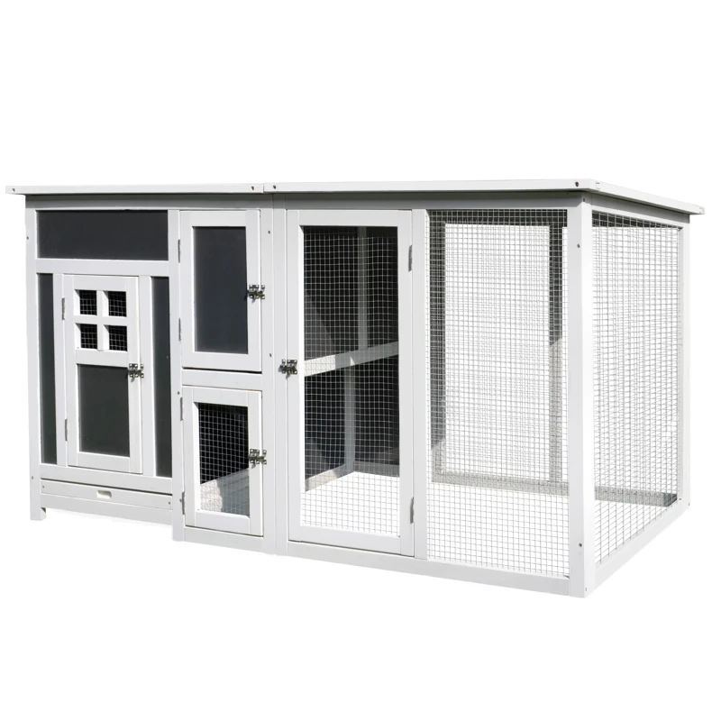PawHut cotet de exterior, acoperis impermeabil 160x75x80cm(m-14)