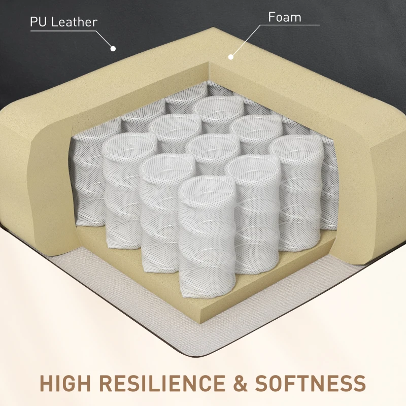 HOMCOM Massage Recliner Armchair with 150° Recline, Faux Leather, Side Pocket, Black