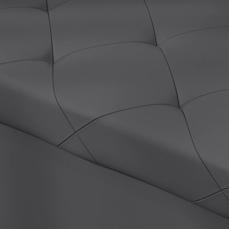 HOMCOM Panca Contenitore Pieghevole da 84L, Coperchio Imbottito e Rivestimento Finta Pelle, 76x38x38cm, Grigio