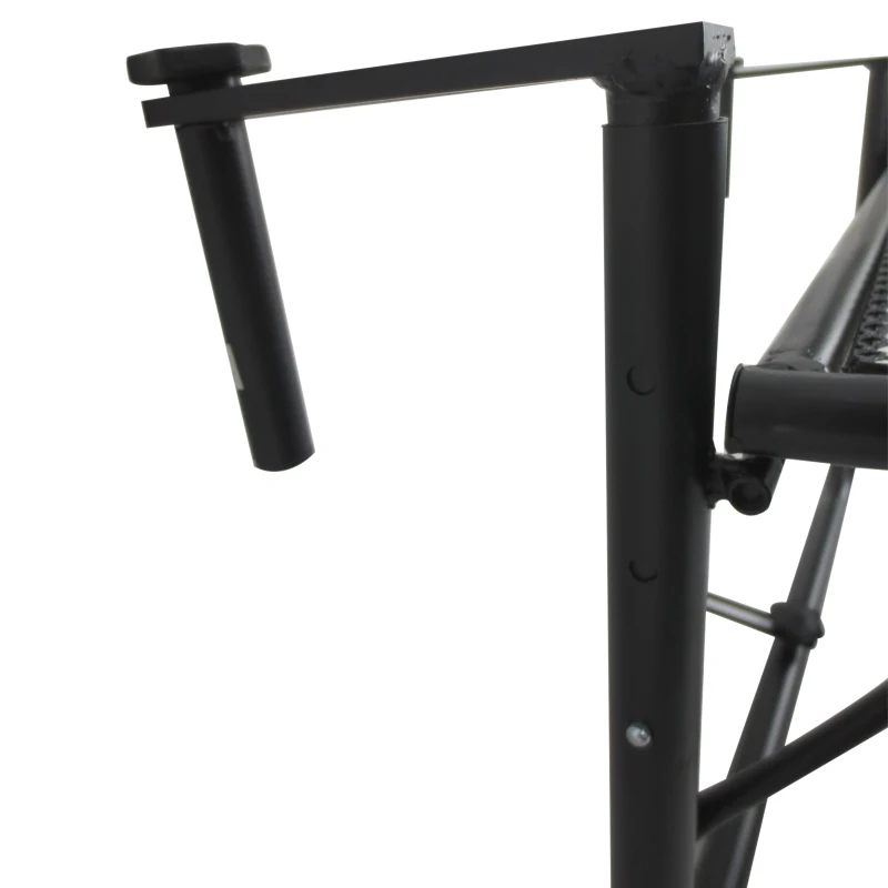 Outsunny Balkonhängetisch Hängetisch Gartentisch höhenverstellbar halbrund Ø30 cm Terrasse Metall Weiß L60 x B45 x H50 cm