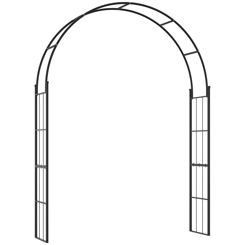 Outsunny Pergola de Gradina de 2.23 m, Bolta de Nunta pentru Ceremonie, Spalier Ideal pentru Cataratori si Decoratiuni