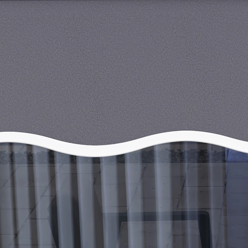 Outsunny Pânză de Schimb pentru Copertină Retractabilă Anti UV 30+, 3.47x2.4 m, Gri