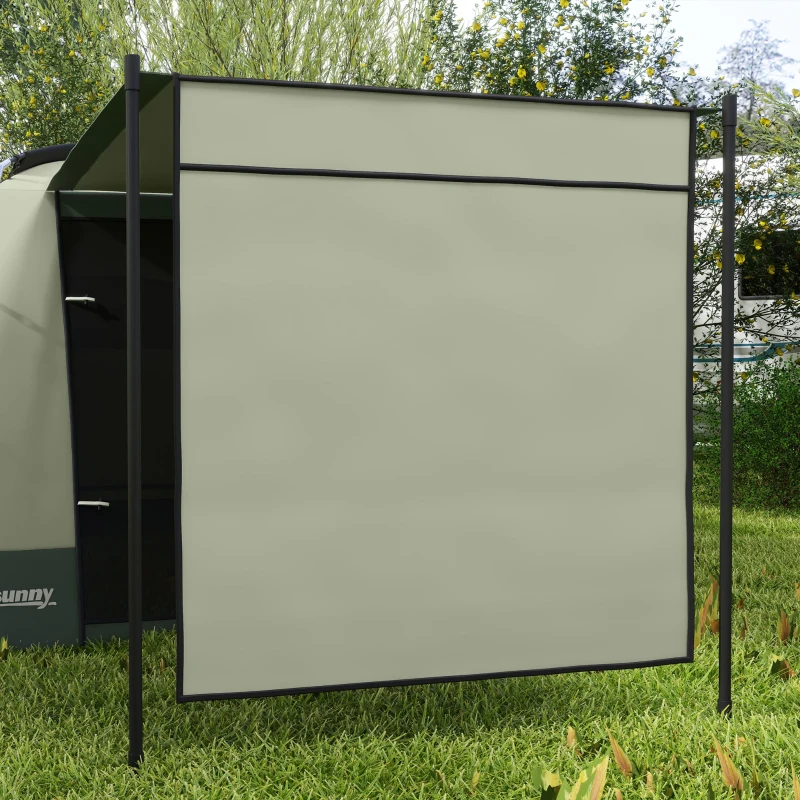 Outsunny Tenda da Campeggio 4 Posti Impermeabile con Zona Notte e Zona Giorno, in Poliestere, 460x300x200 cm, Verde