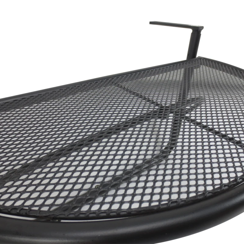 Outsunny Balkonhängetisch Hängetisch Gartentisch höhenverstellbar halbrund Ø30 cm Terrasse Metall Weiß L60 x B45 x H50 cm