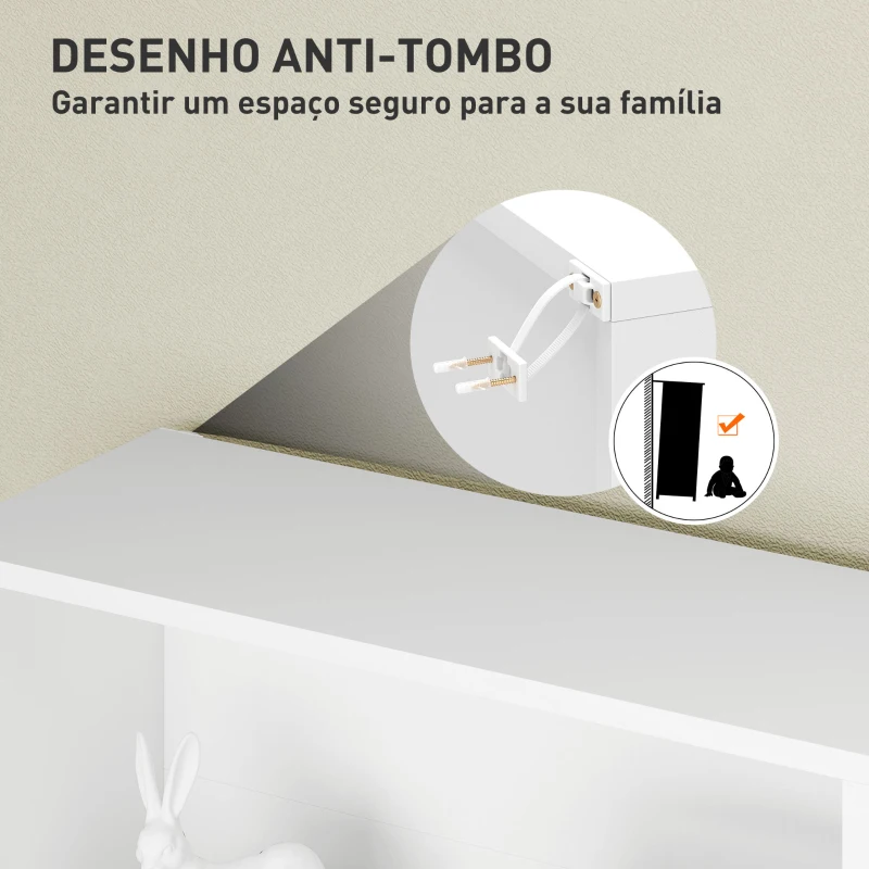 HOMCOM Estante de 4 Níveis Estante para Livros com 2 Prateleiras Ajustáveis para Sala de Estar Escritório Quarto 60x24x115,5 cm Branco