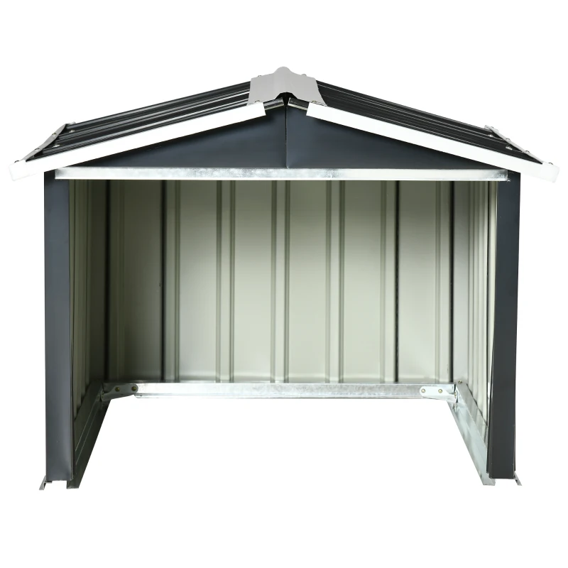 Outsunny Metallschuppen für Rasenmähroboter, rostfrei, 86 x 100 x 63cm, Dunkelgrau