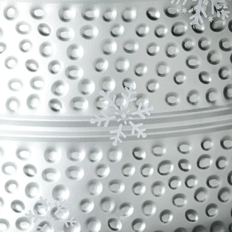 HOMCOM 66cm Hammered Steel Christmas Tree Base Collar