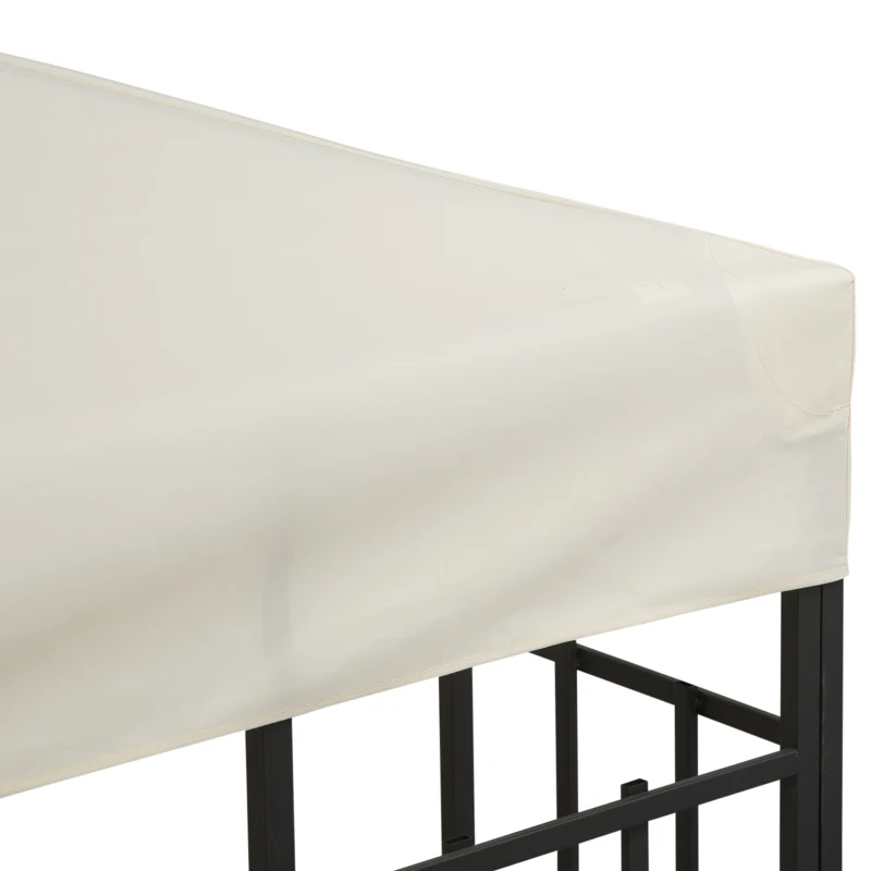 Outsunny Copertura per Gazebo da Giardino Tetto Sostitutivo Anti-UV Impermeabile in Poliestere 3x3m Crema