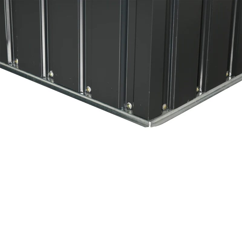 Outsunny Metallschuppen für Rasenmähroboter, rostfrei, 86 x 100 x 63cm, Dunkelgrau