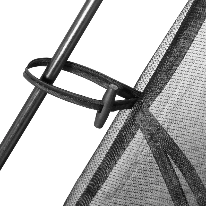 Outsunny Tenda da Campeggio e Spiaggia a Rete Anti UV per 4 Persone con Borsa di Trasporto, 3x3 m Nero