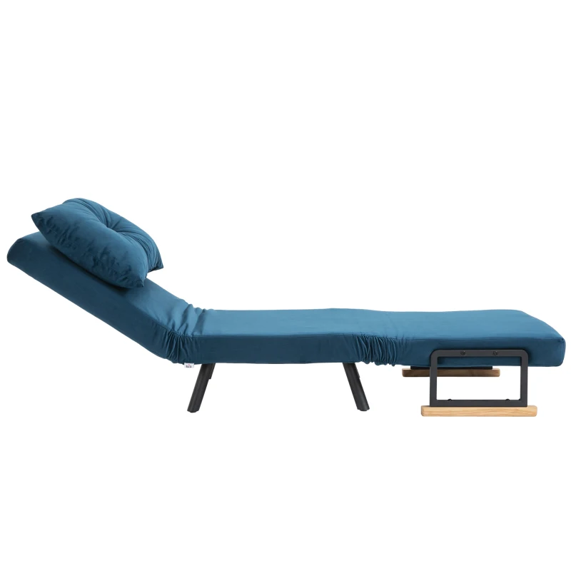 HOMCOM Relaxsessel im Skandidesign, Liegesessel, Lesesessel. ink. Kissen mit Knopfhefung, Schwarz + Natur(m-11)