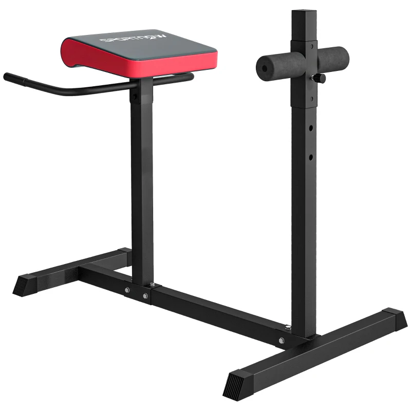 SPORTNOW Bancă Romană Reglabilă pe 6 Poziții cu Mânere Laterale, Bancă pentru Abdomen, 110x70x95 cm, Negru