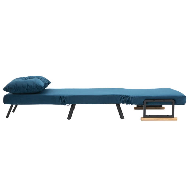 HOMCOM Relaxsessel im Skandidesign, Liegesessel, Lesesessel. ink. Kissen mit Knopfhefung, Schwarz + Natur(m-10)