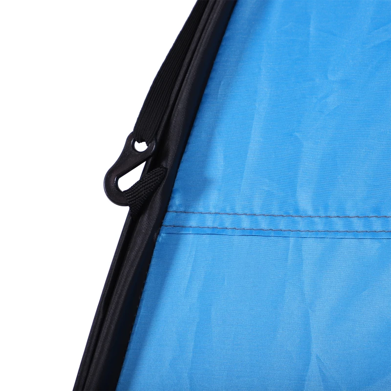 Outsunny Pop up Toilettenzelt Mobiles Camping Duschzelt Umkleidezelt mit Innentasche Duschkabine Umkleidekabine Wasserfest Polyester Himmelblau 120 x 120 x 190 cm