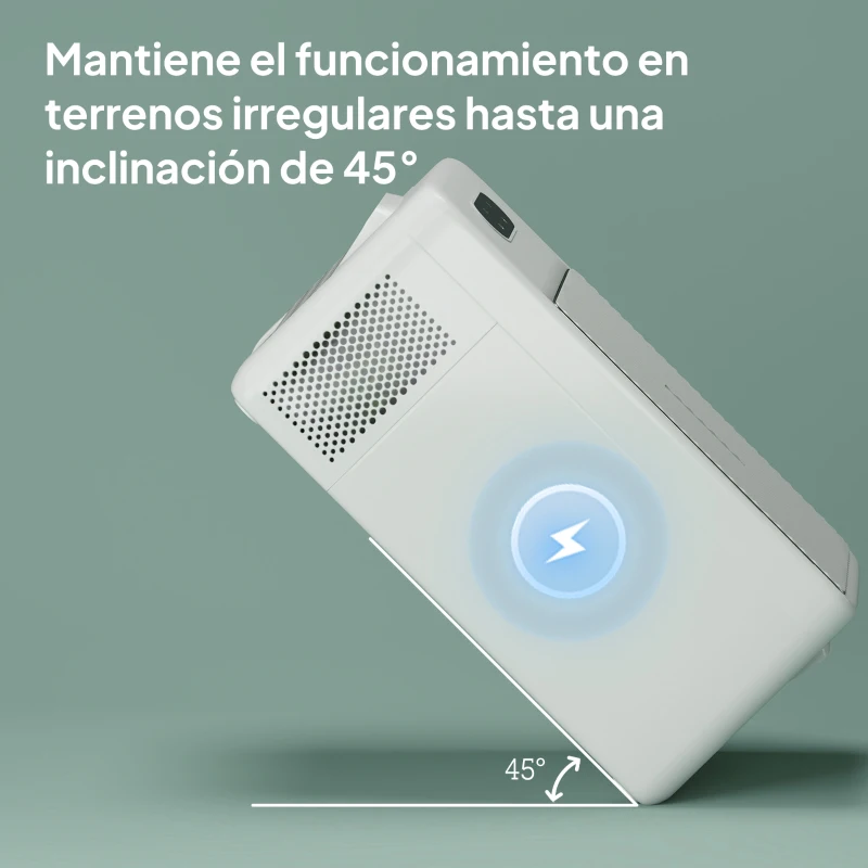 Outsunny Nevera Portátil Eléctrica 16,8L Refrigerador de Coche 12/24/220V -20℃ a +20 ℃ con Pantalla Luz LED 59x32x26 cm Blanco