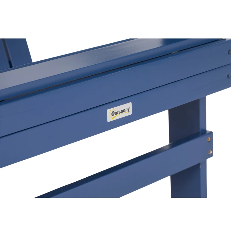 Outsunny Andirondack-Gartenstuhl Gartenstuhl Liegestuhl, verstellbare Rückenlehne, 72B x 94T x 93H cm, Blau