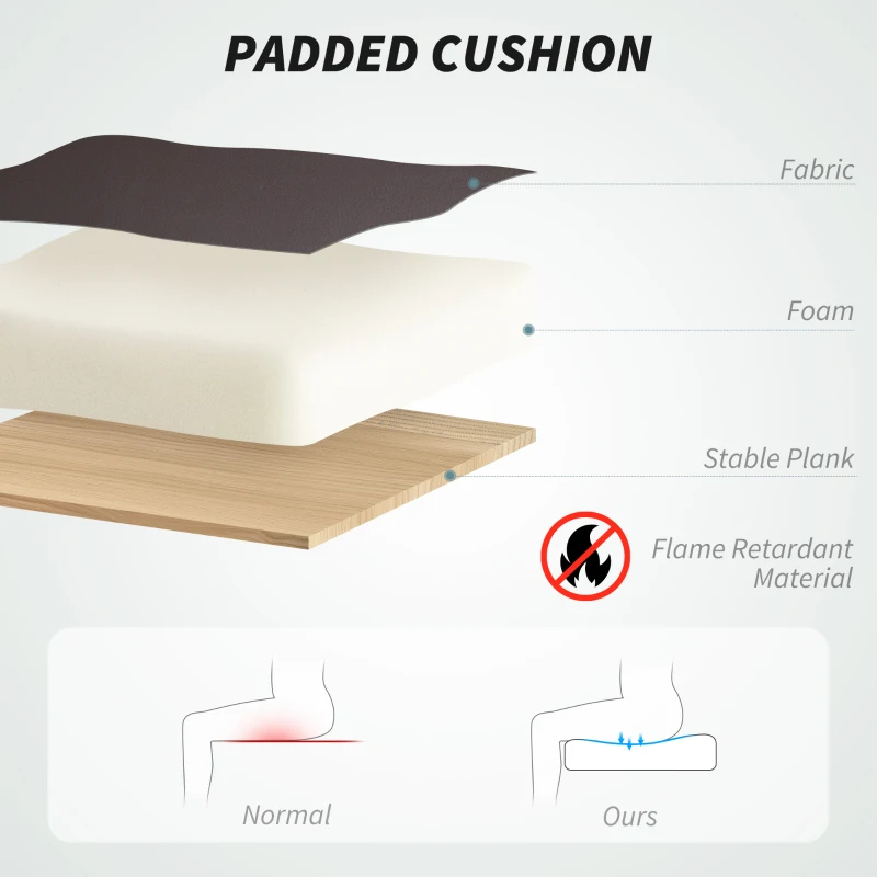 HOMCOM Executive Office Chair with 6-point Massage and Heat - Dark Brown