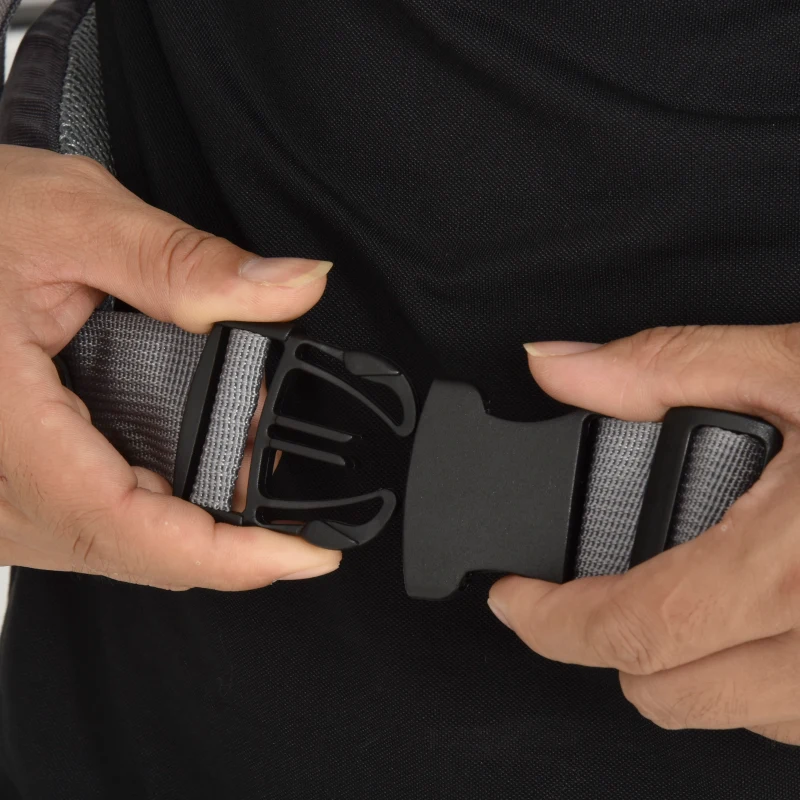 HOMCOM Mochila Porta Bebés Dobrável Mochila Porta Bebés Ergonómica com Capa Impermeável Base de Suporte e Múltiplos Bolsos para 6-36 Meses Carga Máxima 15kg 38x77x87,5cm Verde