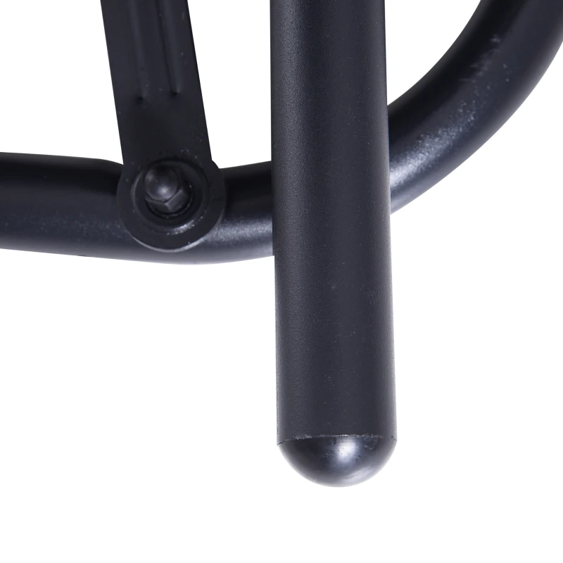 Outsunny Baloiço de 2 Lugares com Tubo de Metal e Tecido de Textilene para Exteriores Carga Máx. 200 kg 120x70x85 cm Preto